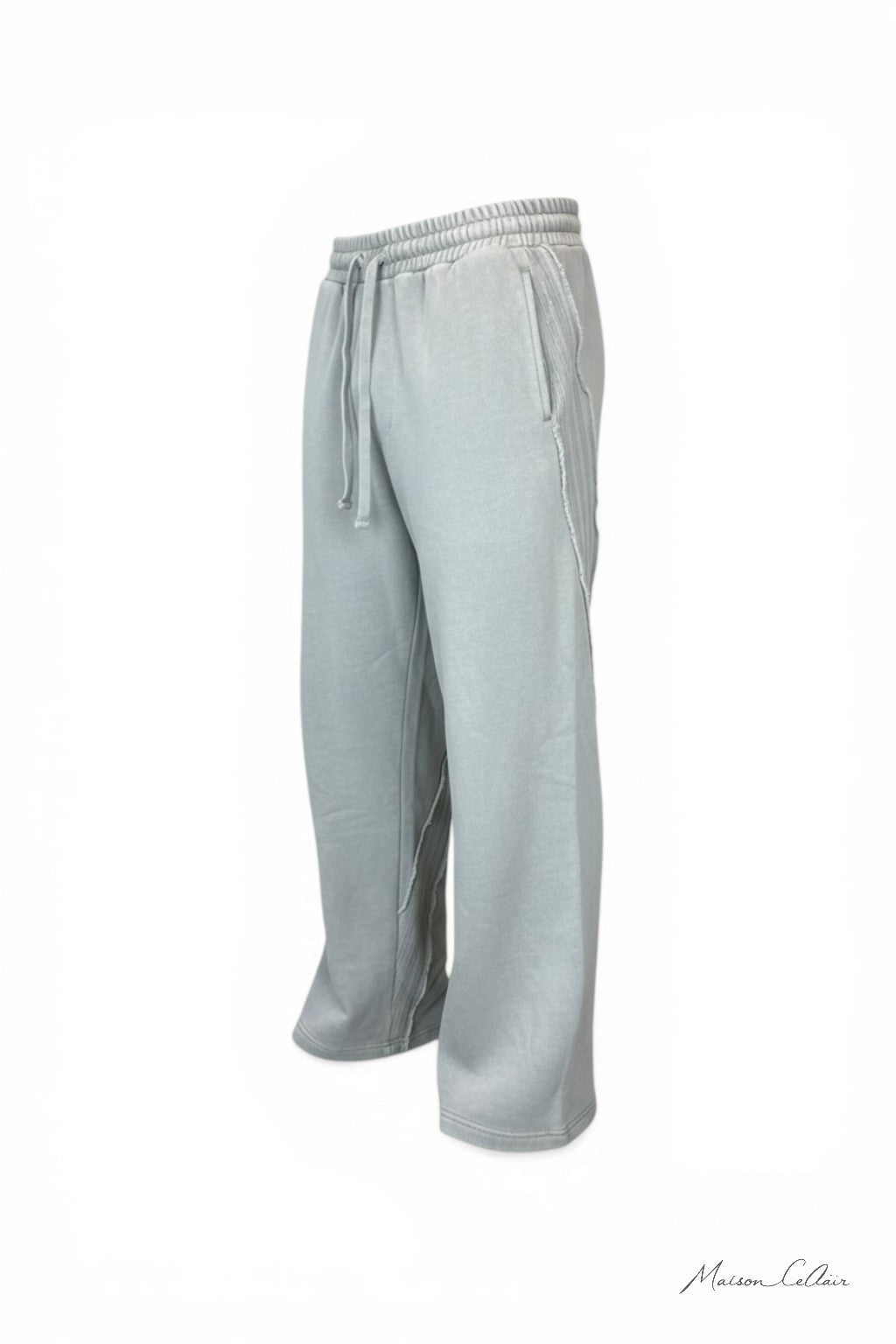 Raw-Edge Tape Sweatpants