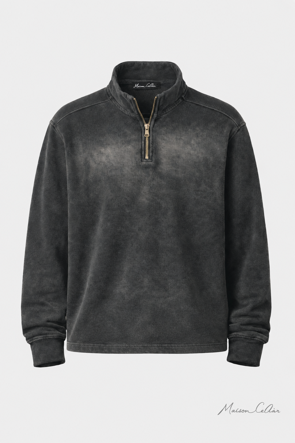 Noir-Wash Quarter-Zip